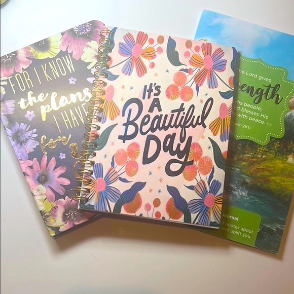 Floral and Inspirational Bible Verse Journals Set of 3 - Picture 1 of 8
